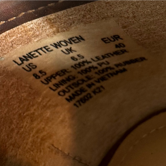 LAUREN RALPH LAUREN Women's 8.5 Lanette Woven Dark Brown Point Toe Heel - Picture 2 of 10